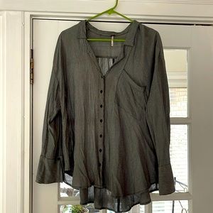 Free People striped button down